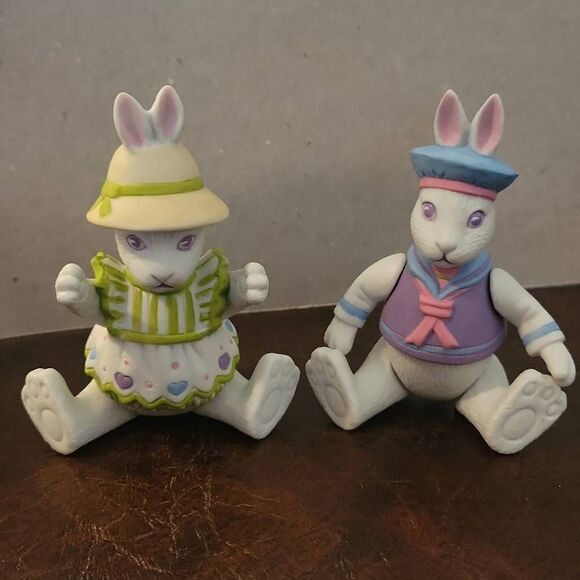 Department 56 Vintage 1984 Jointed Andy Mandy Easter Bunny Rabbit Bisque in box - Picture 8 of 16